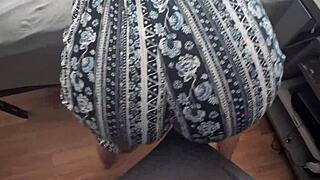 i'm bouncing my ass on his cock in clothes, feeling so horny and grinding hard