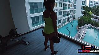 Asian Amateur Teen 18+ Girlfriend Gym Workout And Horny Sex After