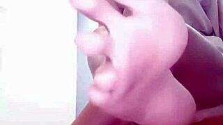 Chinese femdom mistress moyao cosplaying teacher and show foot