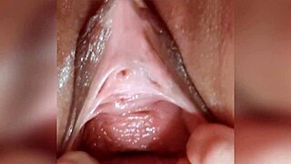 Huge gaping cunt stretched by fingers and hands