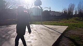 It's a good day for squirting in the public park with amateurs