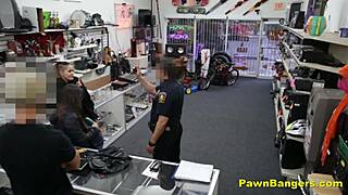 slut caught stealing sucks and fucks shop owner!