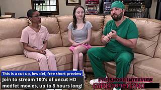 the perv doctor serena morgan humiliates and handcuffs small tits patient
