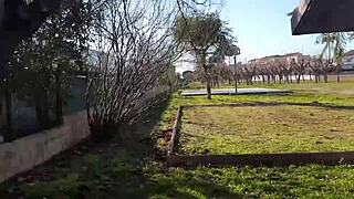 It's a good day for squirting in the public park with amateurs