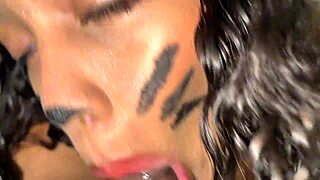 Minnie Mouse craves cheese but takes huge cock deep in her pussy this Halloween!