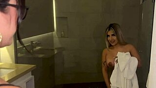 caliente milf latina eats wet pussy of curvy blonde in hot bathroom lesbian fuck