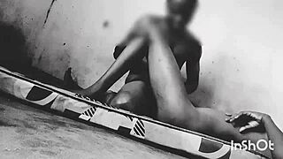 sexy slim black student fucks for a good grade