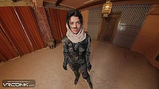 brunette chani in uniform rides atreides huge cock in dune cosplay parody pt 3 😈