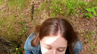 Walk After Home Fuck, Suck And Swallow Outdoors