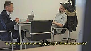 Straight Insurance Broker Convinced To Suck Big Cock