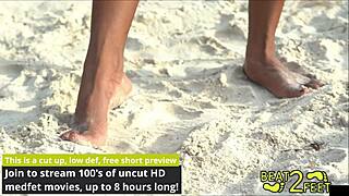 giggles feet get sandy at the beach on beat2feet - reup