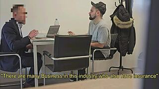 Straight Insurance Broker Convinced To Suck Big Cock