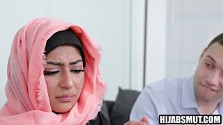 Muslim girl fucks American guy hard