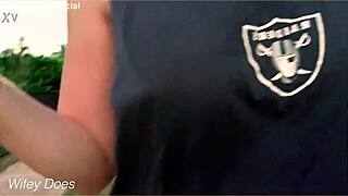 Wifey Dares Street Flashing Big Tits!