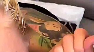 busty blonde milf and teen brunette battle in sloppy vertical blowjob deepthroat contest