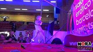 i striptease and pole dance so sensually on holiday, teasing you till you're hard