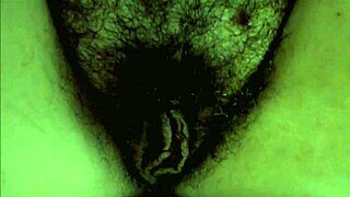 mom spreads hairy pussy slow mo piss show for you