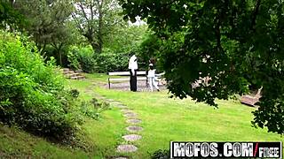 Nomi Malone Backyard Voyeur MFF Slave Suck