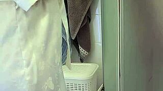 Stepmom Jerks Stepson's Monster Cock to Cumshot on Tits