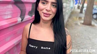 colombian beauty's curvy ass caught in the act