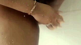 Curvy bbw ebony thando spreads fat pussy for dildo squirting