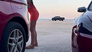 Amateur Car Dressing Compilations Outdoors