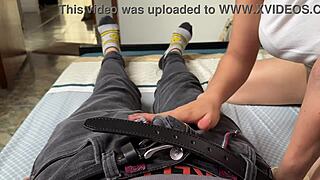 Colombian Teen Swallows Huge Cock Handjob Closeup