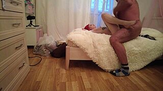 Hairy guy pounds cute redhead valera cowgirl doggystyle she moans quick and hard