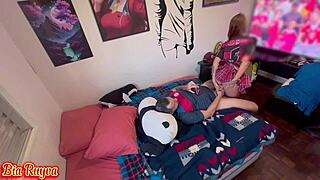 brazilian flamengo teen slut takes monster cock doggy live from bayer