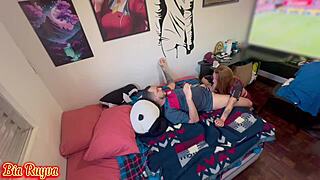 brazilian flamengo teen slut takes monster cock doggy live from bayer