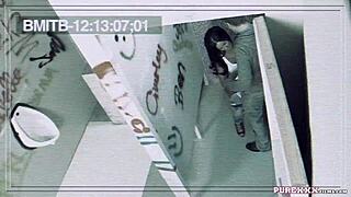 Fuck yes, hot brunette milf slams cock in toilet!