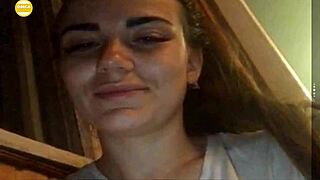 wanna see this sexy brunette flash her huge webcam boobs?