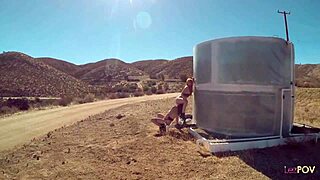 God I love watching these big titted dykes scissor and lick hairy pussies outdoors