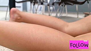 stranger gropes my smooth shaved pussy outdoors publicly