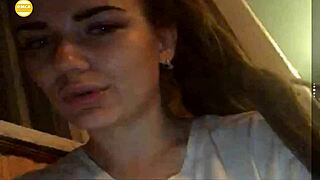 wanna see this sexy brunette flash her huge webcam boobs?