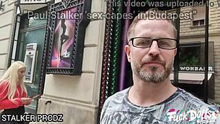 Kyra hot bimbo stripper chokes on cock before huge tit cumshot