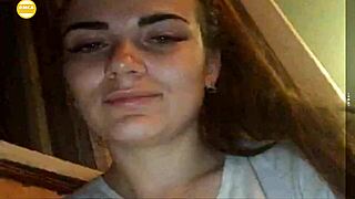 wanna see this sexy brunette flash her huge webcam boobs?