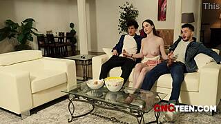 Hazel Moore says be cool stepdad as Apollo and Rusty freeuse her pussy