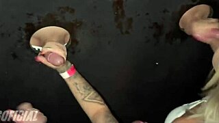 friends' secret gloryhole fun at swing party