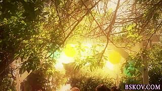 bold teen babes finger and lick shaved pussies in group frenzy