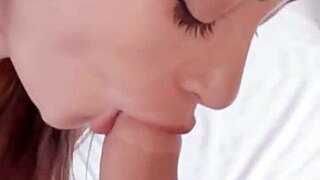 Brunette Deepthroats Monster Cock After Rimjob Sucking Ass And Handjob Masturbation In Lingerie