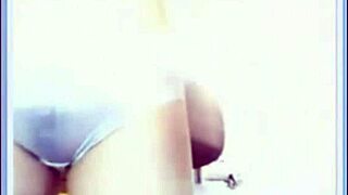 Asian amateur strips panties for softcore solo tease!