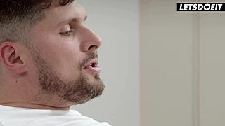 Nesty Wakes Horny Craving Lover's Thick Cock For Passionate Morning Ride And Toys