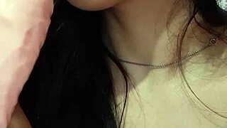 Amateur Argentinian Brunette Prostitute Sucks Dildo Greedily with Toys