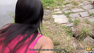 Old guy fingers and licks young Czech teen before paying for hidden cam sex