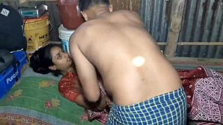 Indian couple fucks hard in nude bhabhi sex