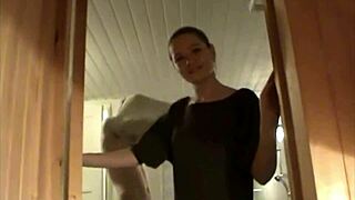 flora and johny's steamy sauna session feels so intimate