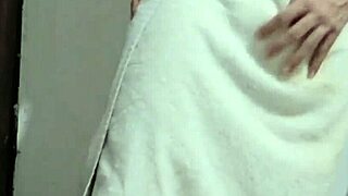 brazilian latina milf caught spying on big cock massage leads to solo cumshot explosion