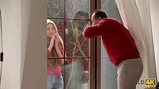 naive bimbo teen's nasty fun with old daddy