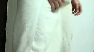 brazilian latina milf caught spying on big cock massage leads to solo cumshot explosion